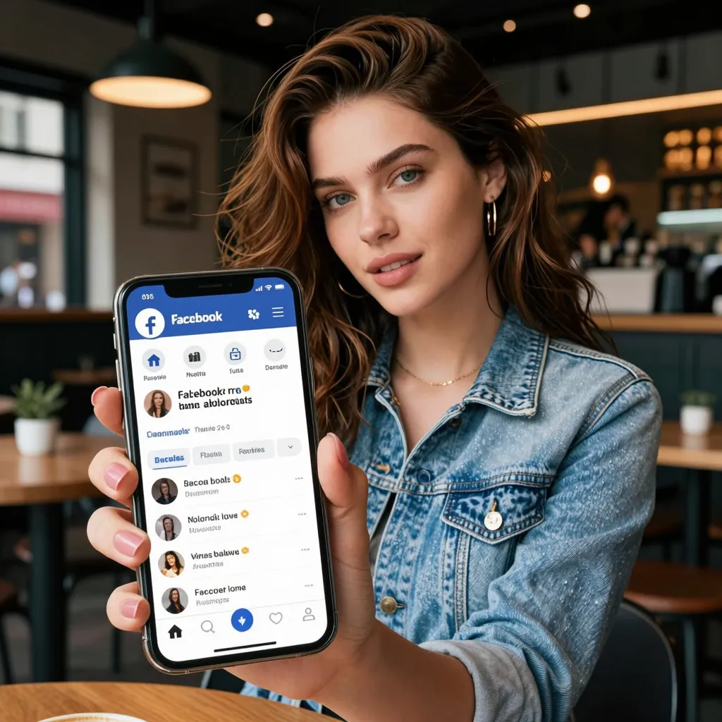 Influencer showing social media success