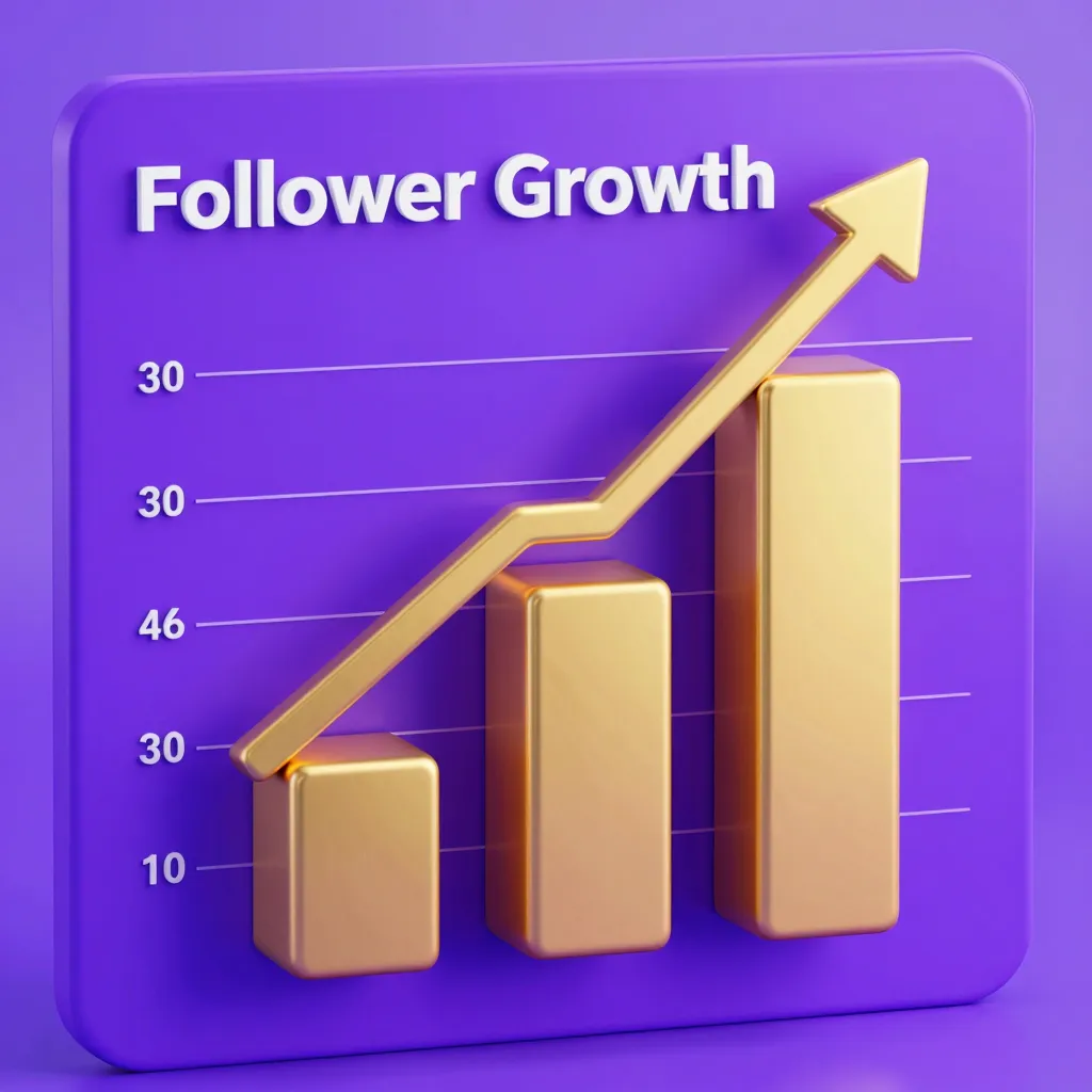 Follower growth chart trending upward