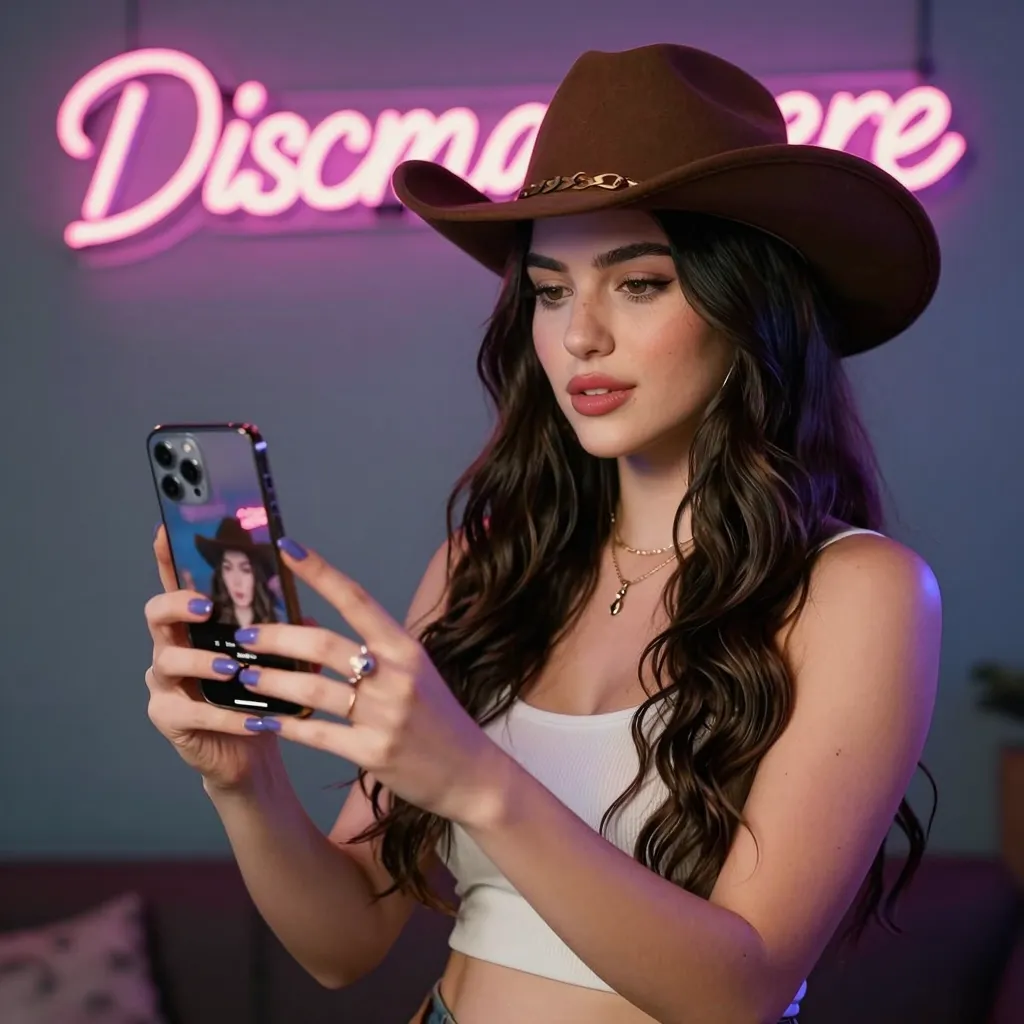 Stylish influencer promoting Reel views