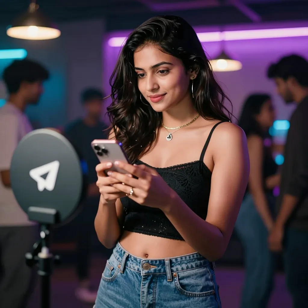 Woman growing Telegram channel audience