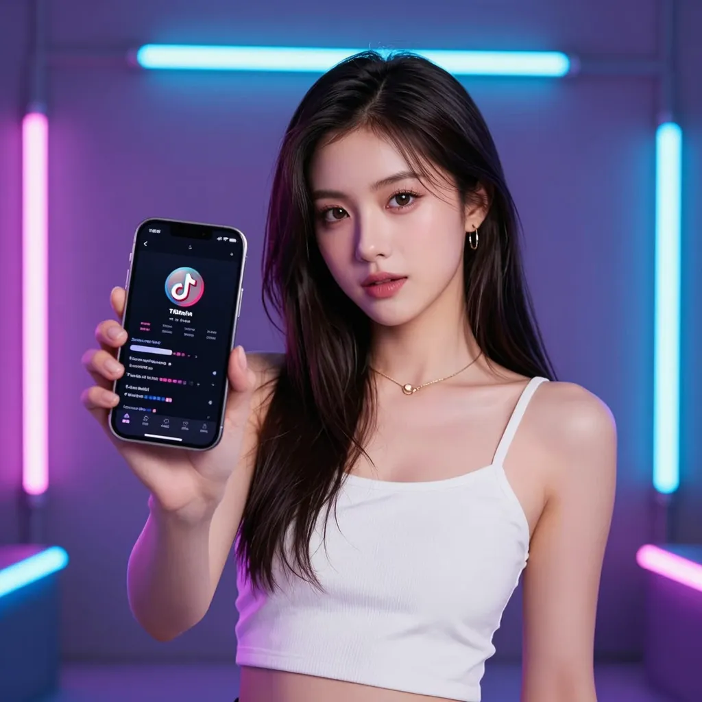 Influencer showing social media following