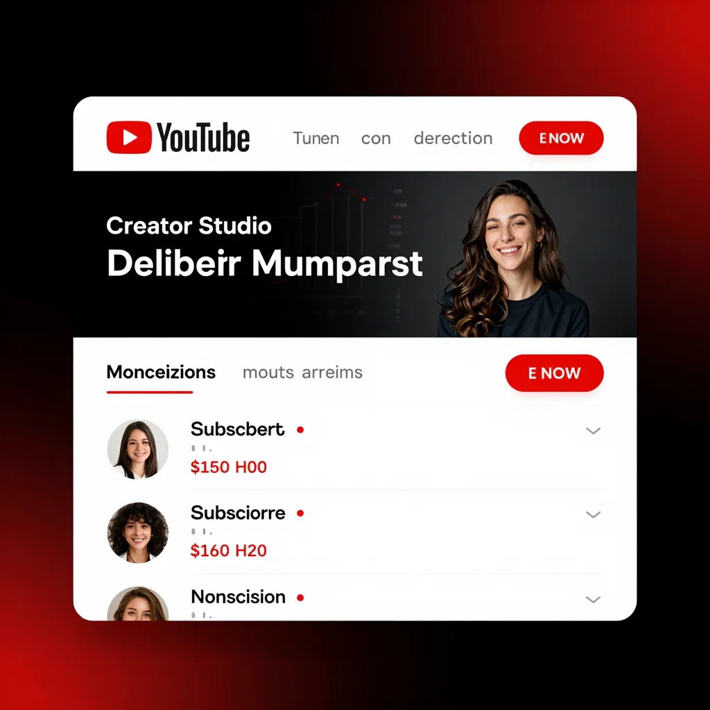 YouTube channel dashboard with subscribers